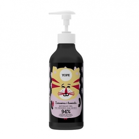YOPE Naturalny żel pod prysznic dla dzieci Żurawina i Lawenda 400ml